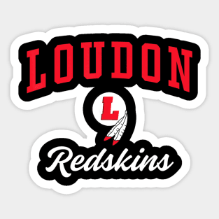 Loudon High School Redskins T Shirt C3 Sticker